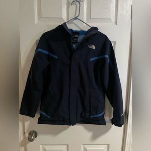 North Face Jacket. Gently used perfect condition..  Blue jacket with hood.